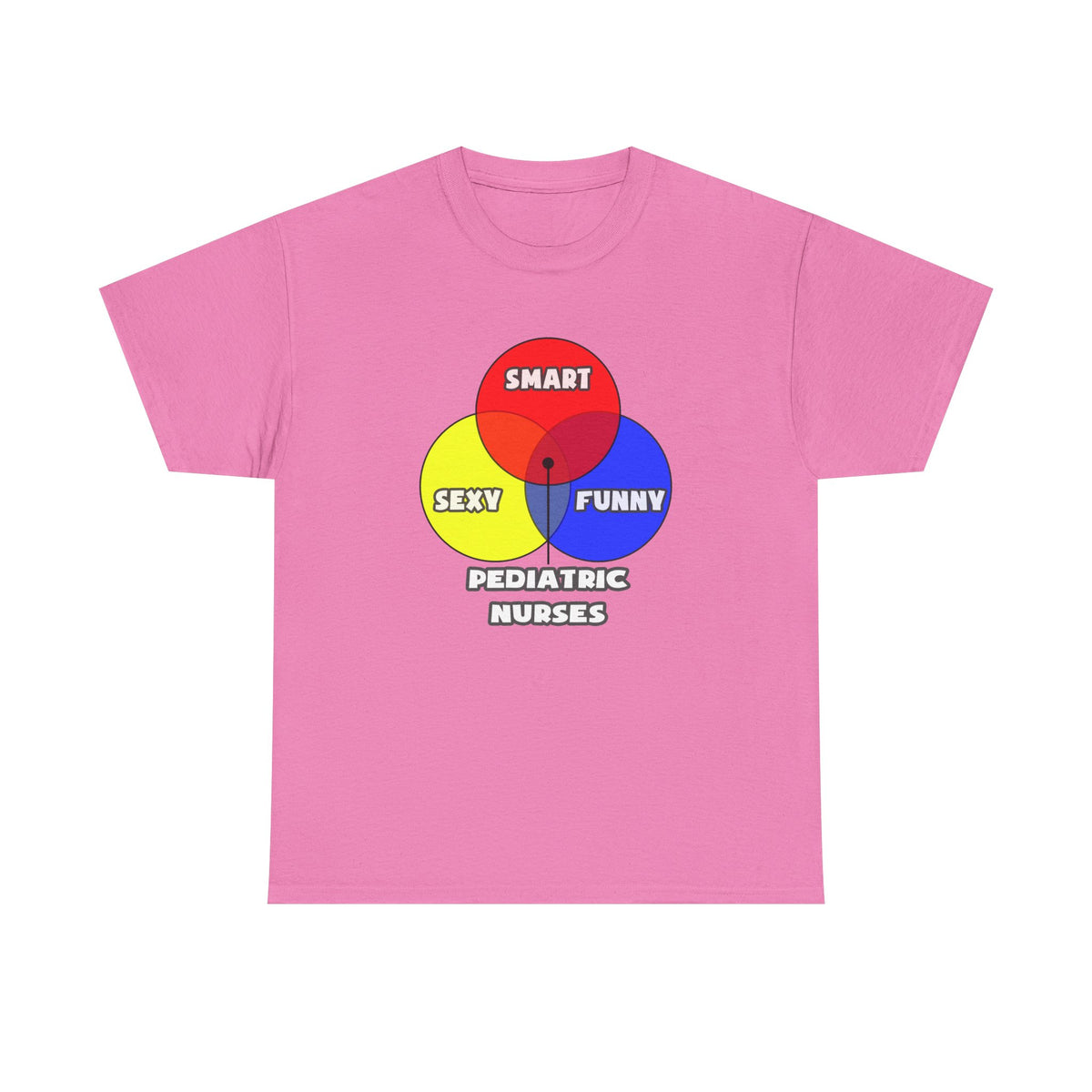 Venn Diagram .. Pediatric Nurses - Unisex Heavy Cotton Tee