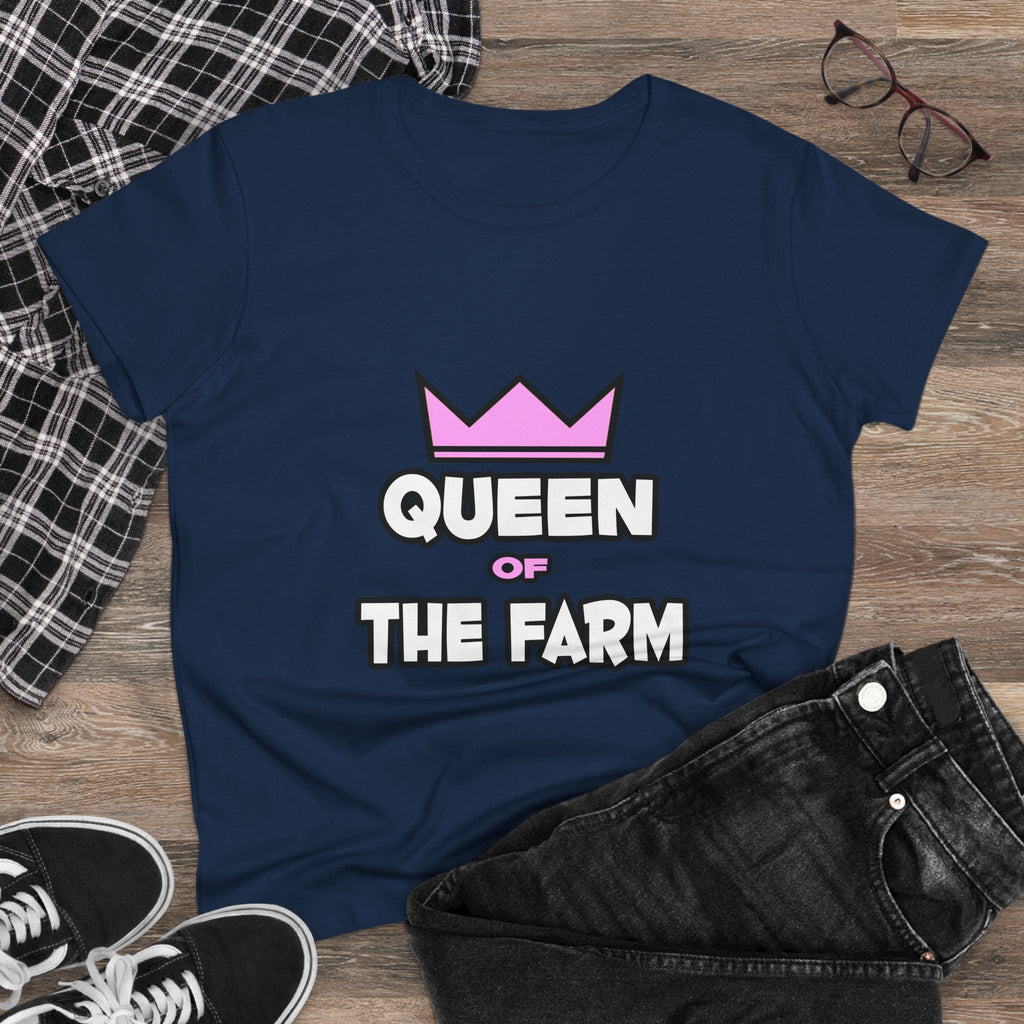 Queen of The Farm - Women's Midweight Cotton Tee