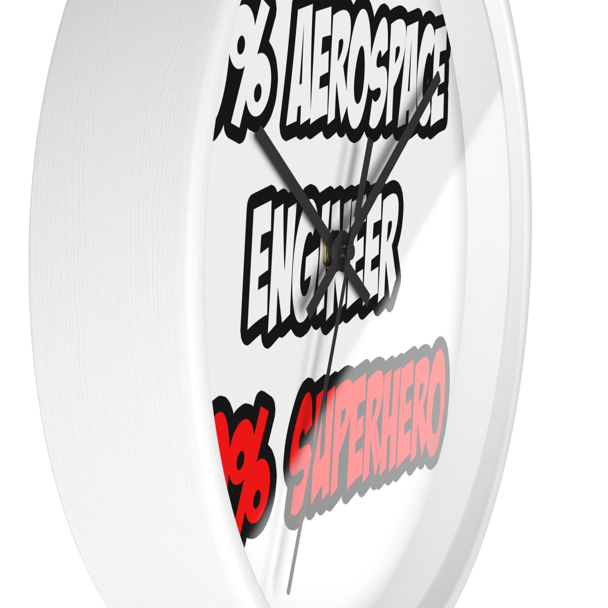 Half Aerospace Engineer...Half Superhero - Wall Clock