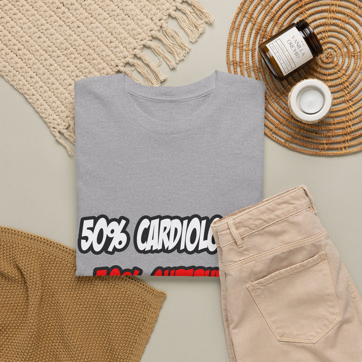 Half Cardiologist...Half Superhero - Unisex Heavy Cotton Tee