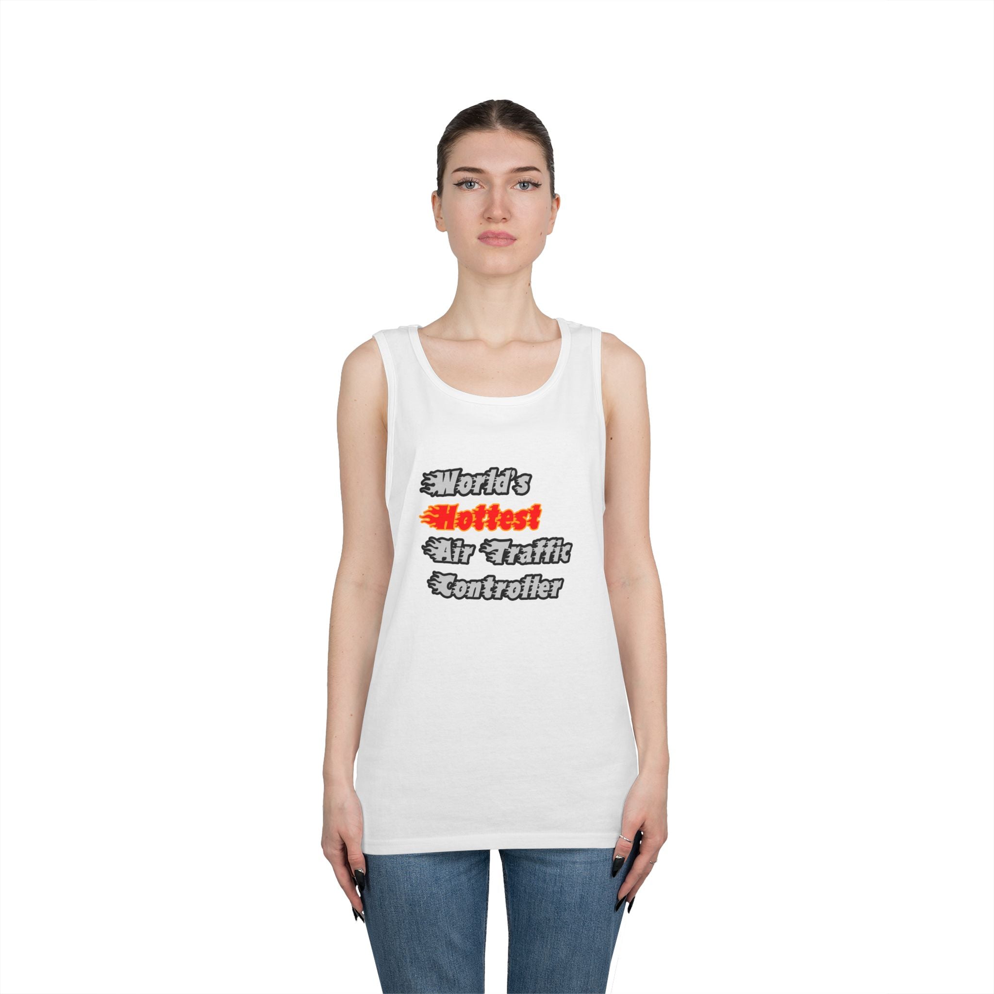 World's Hottest Air Traffic Controller - Unisex Heavy Cotton Tank Top