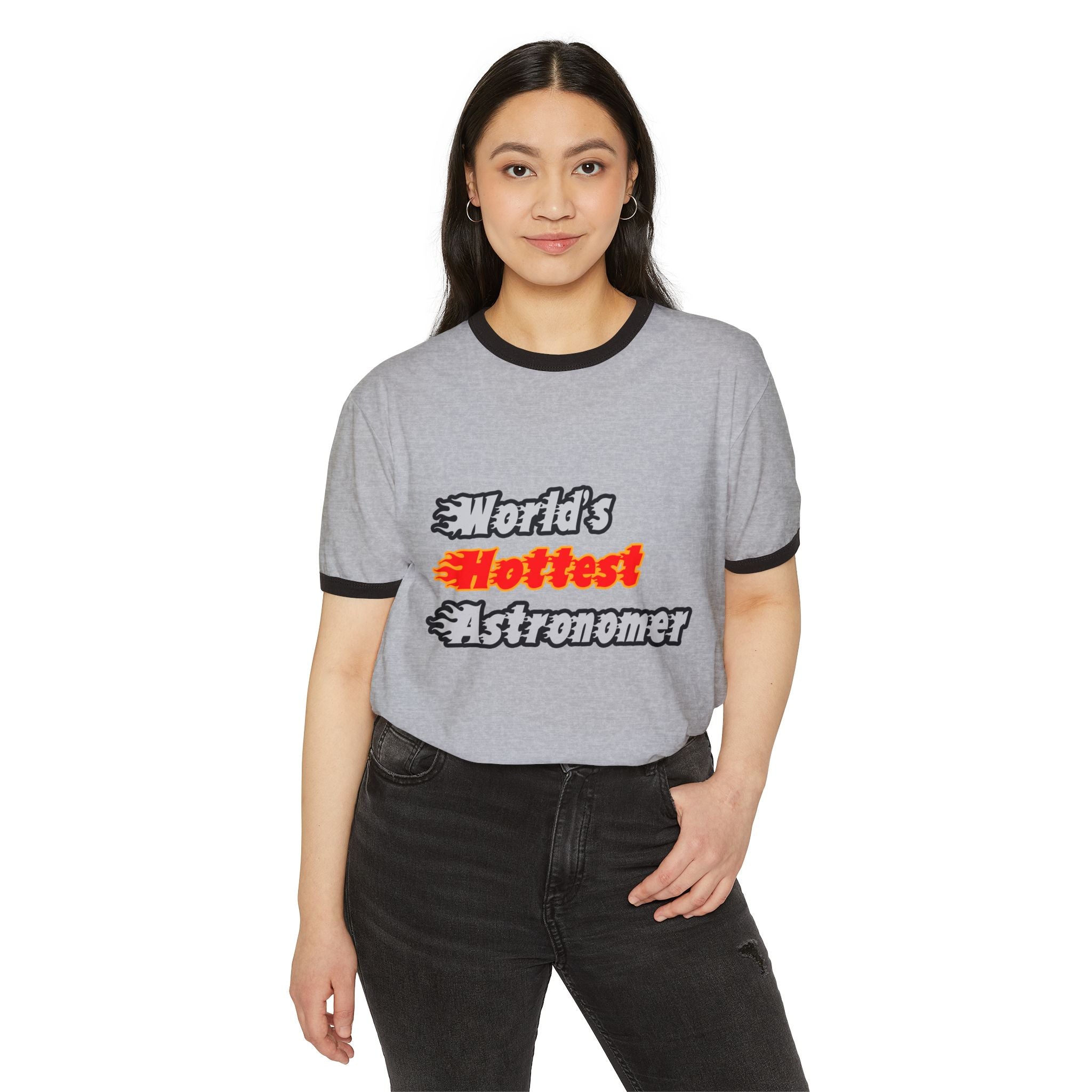 World's Hottest Astronomer - Unisex Cotton Ringer T-Shirt