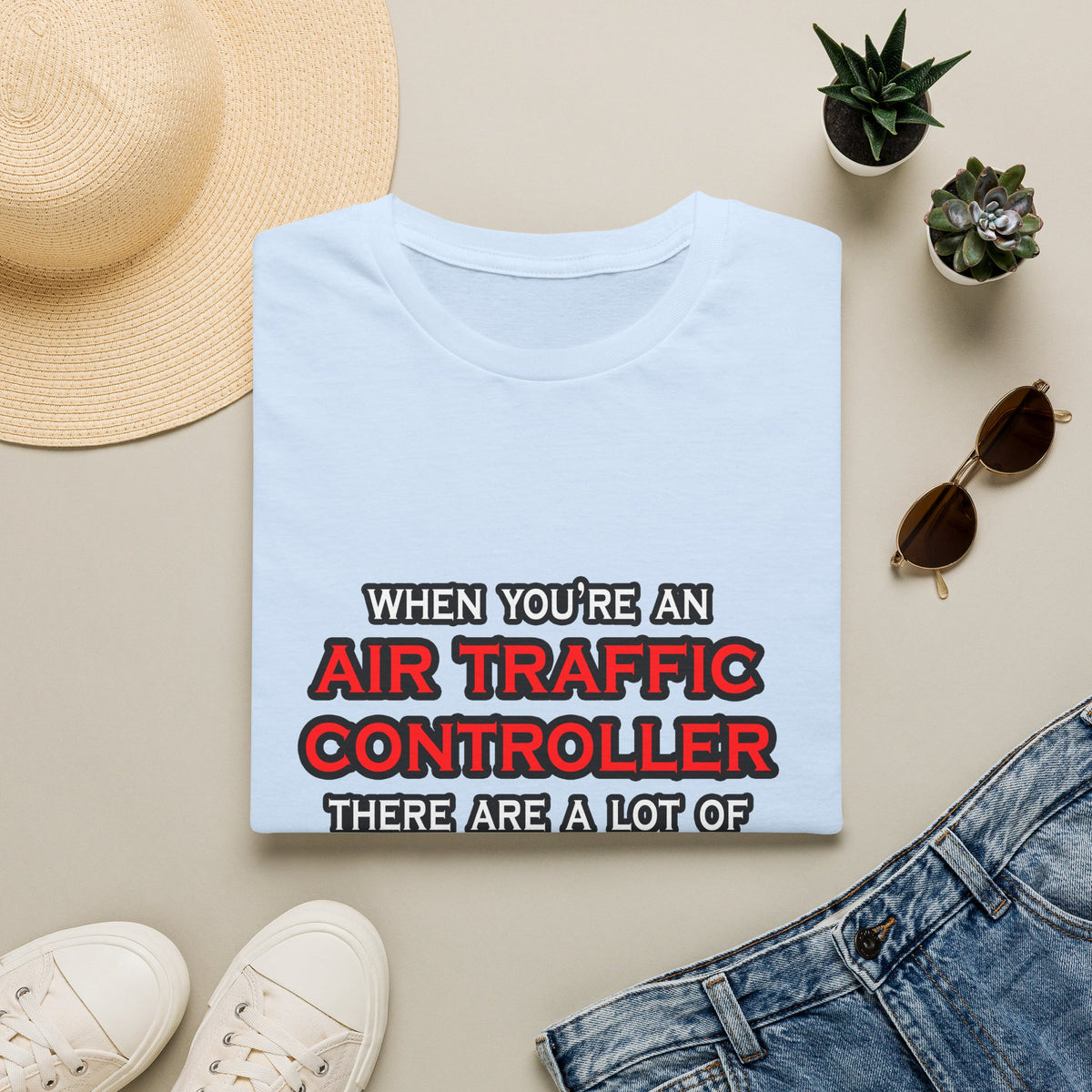 Funny Air Traffic Controller ... OMG WTF LOL - Unisex Softstyle T-Shirt