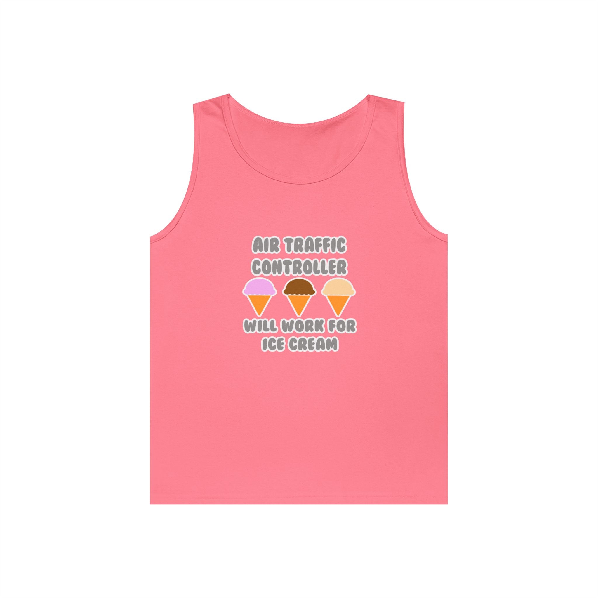 Air Traffic Controller ... Will Work For Ice Cream - Unisex Heavy Cotton Tank Top