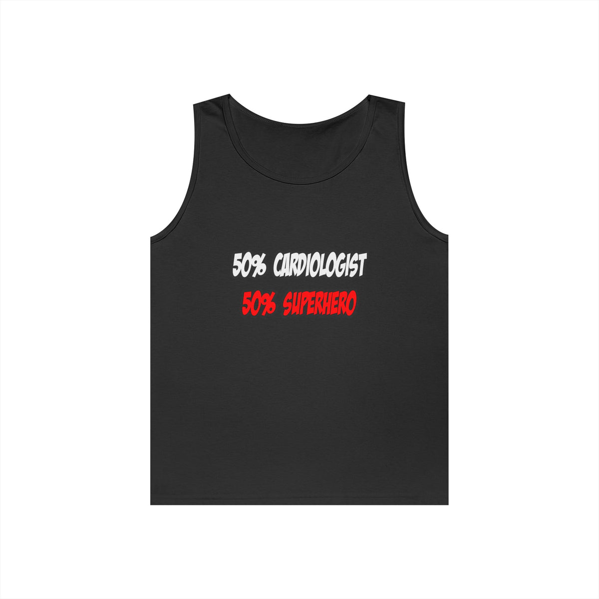 Half Cardiologist...Half Superhero - Unisex Heavy Cotton Tank Top