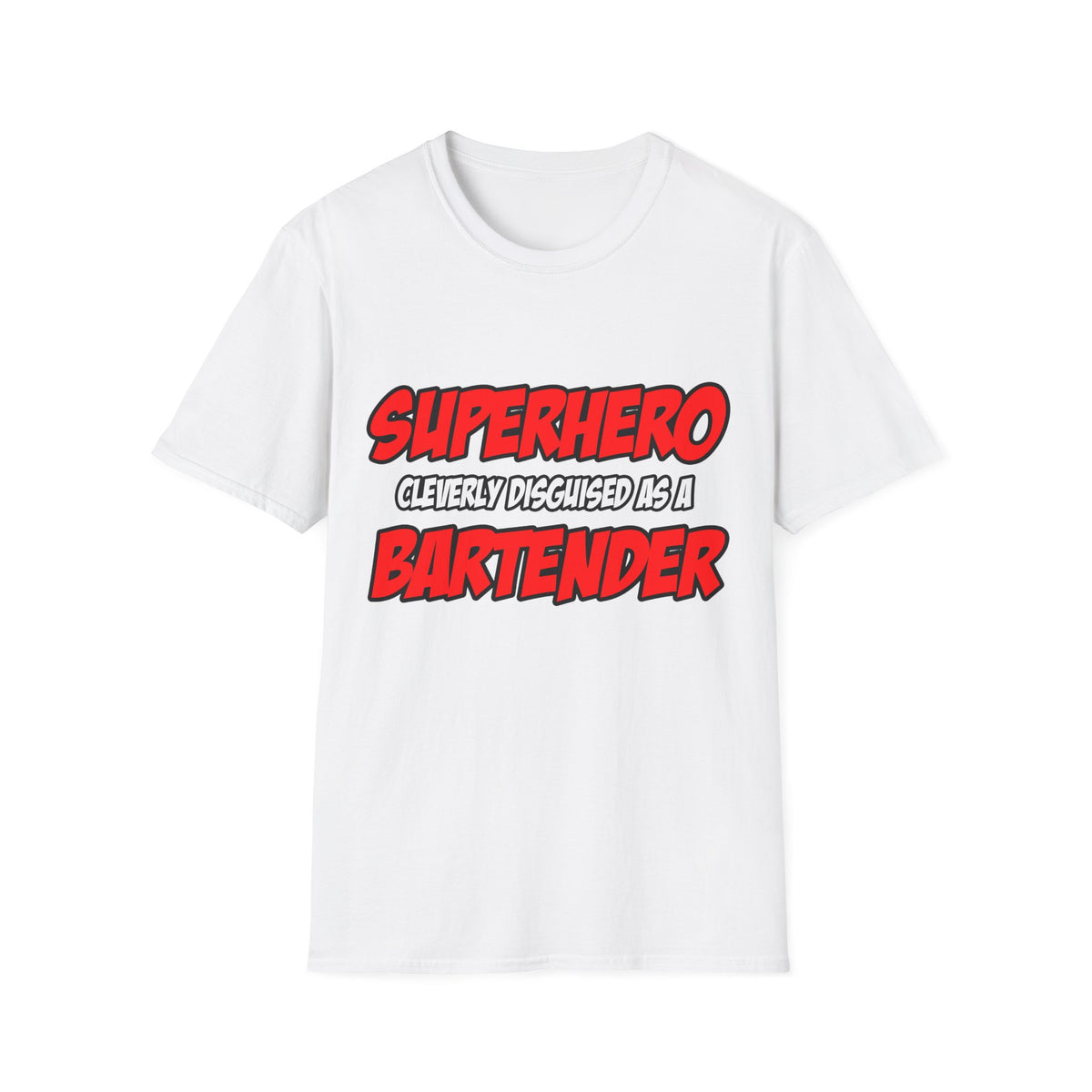 Superhero...Bartender - Unisex Softstyle T-Shirt