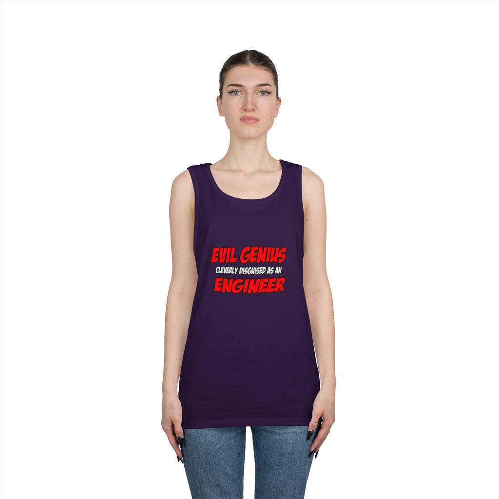 Evil Genius...Engineer - Unisex Heavy Cotton Tank Top
