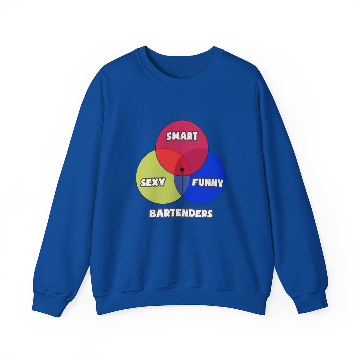 Venn Diagram .. Bartenders - Unisex Heavy Blend™ Crewneck Sweatshirt