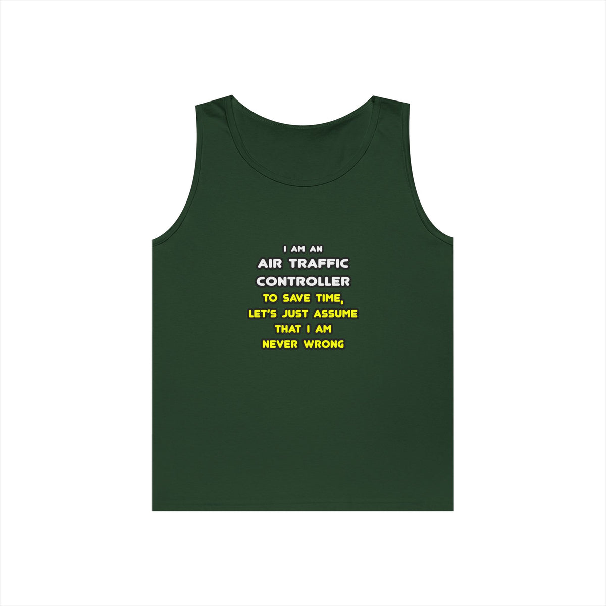 Funny Air Traffic Controller T Shirts - Unisex Heavy Cotton Tank Top