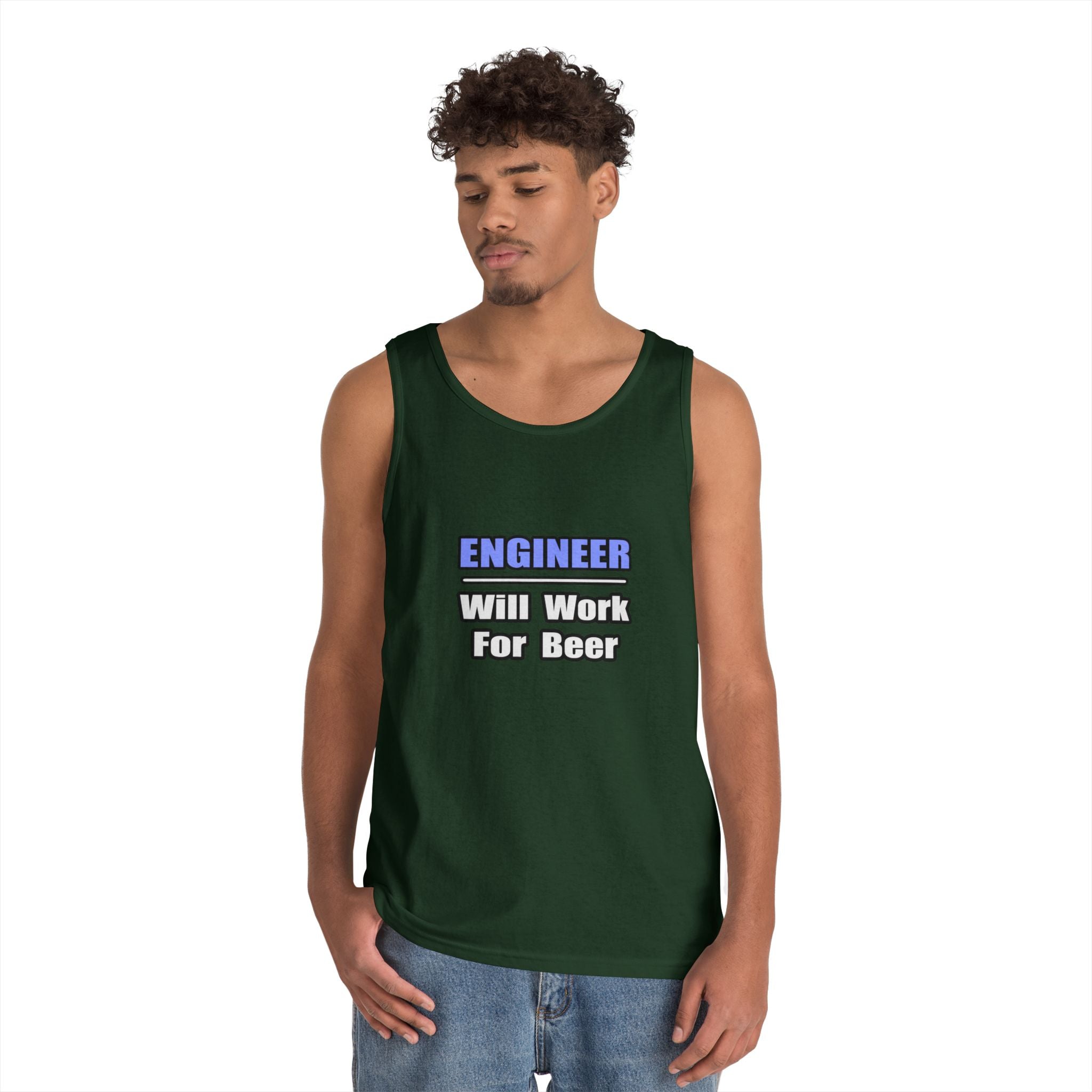 Engineer...Will Work For Beer - Unisex Heavy Cotton Tank Top
