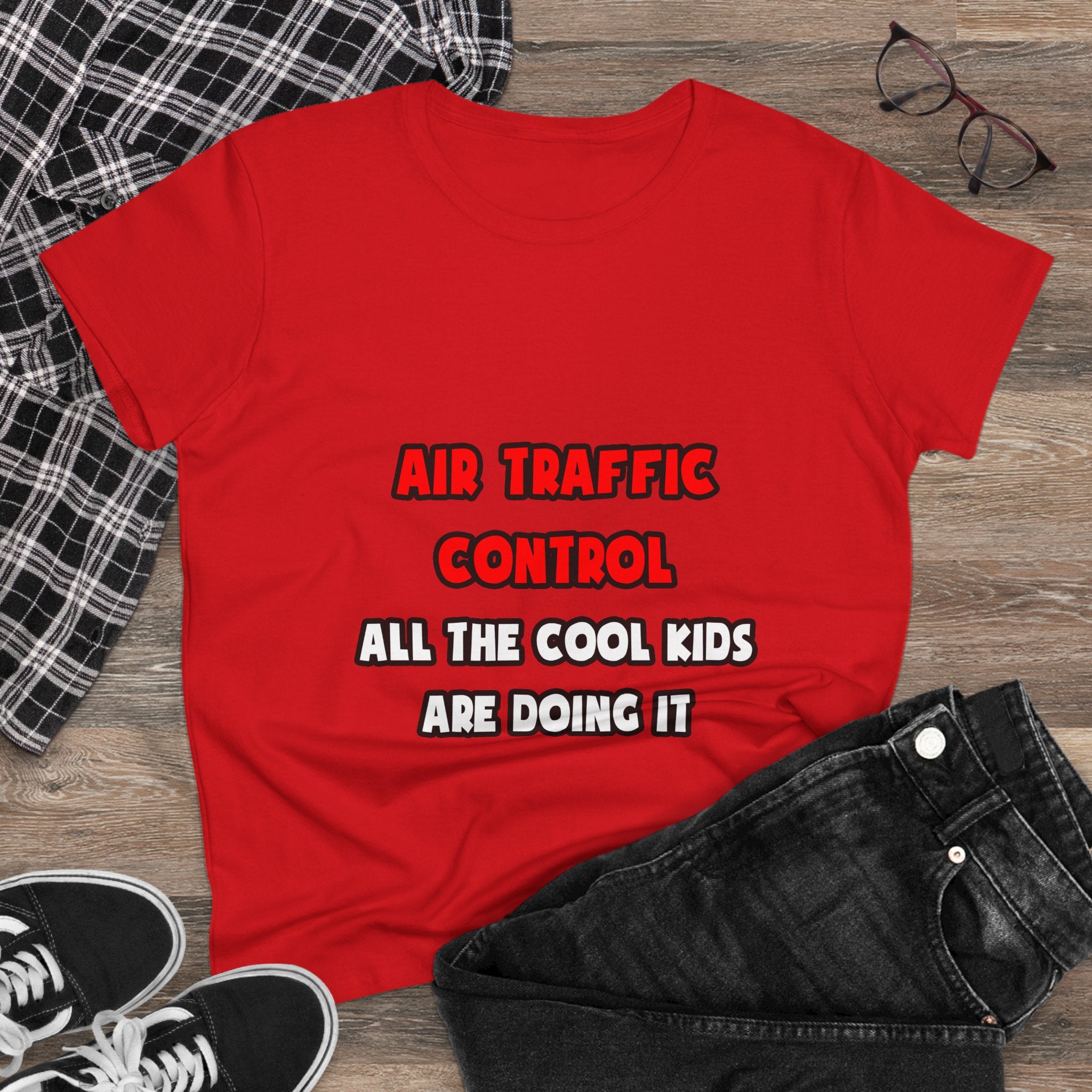 Funny Air Traffic Controller Shirts - Women's Midweight Cotton Tee