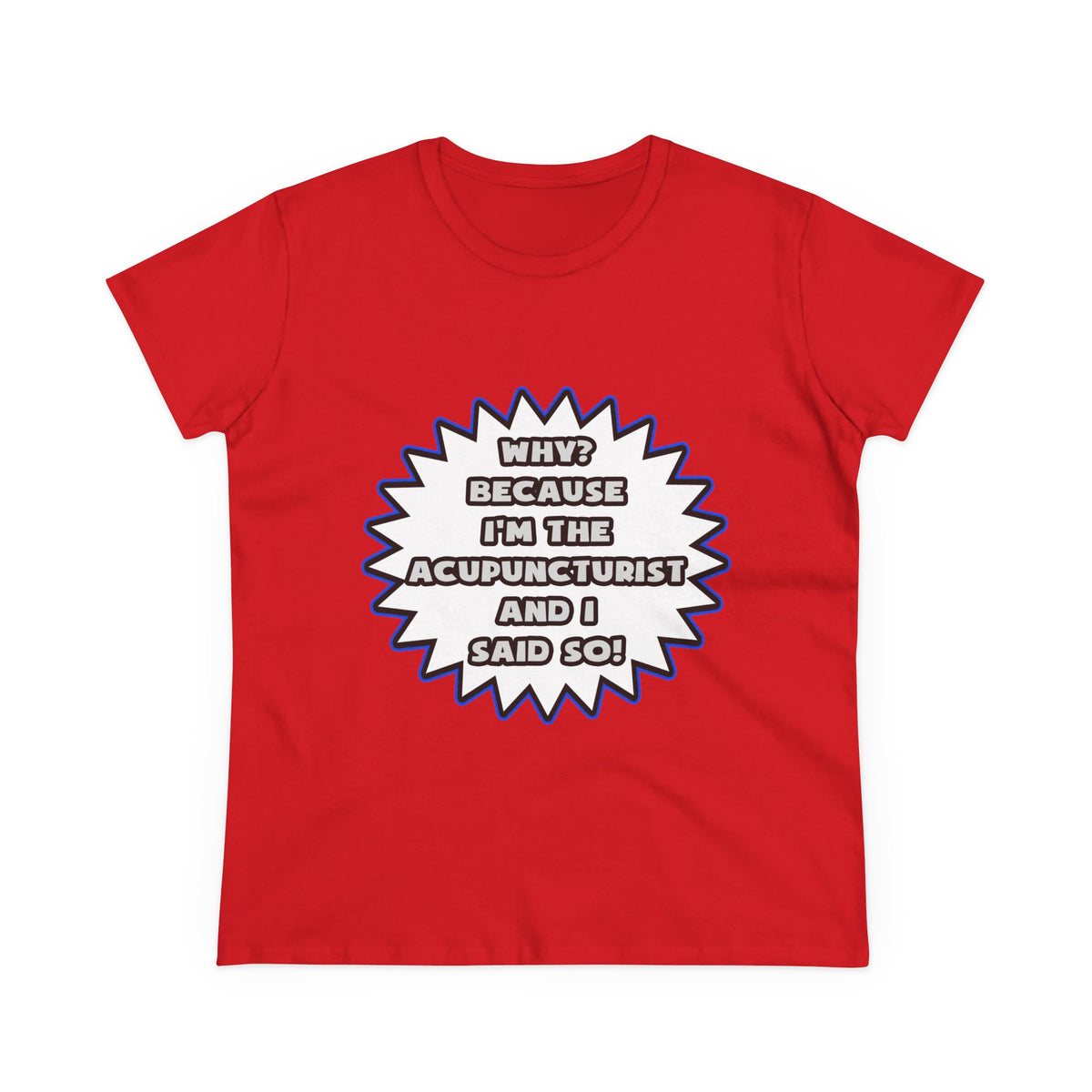 Acupuncturist .. Because I Said So - Women's Midweight Cotton Tee