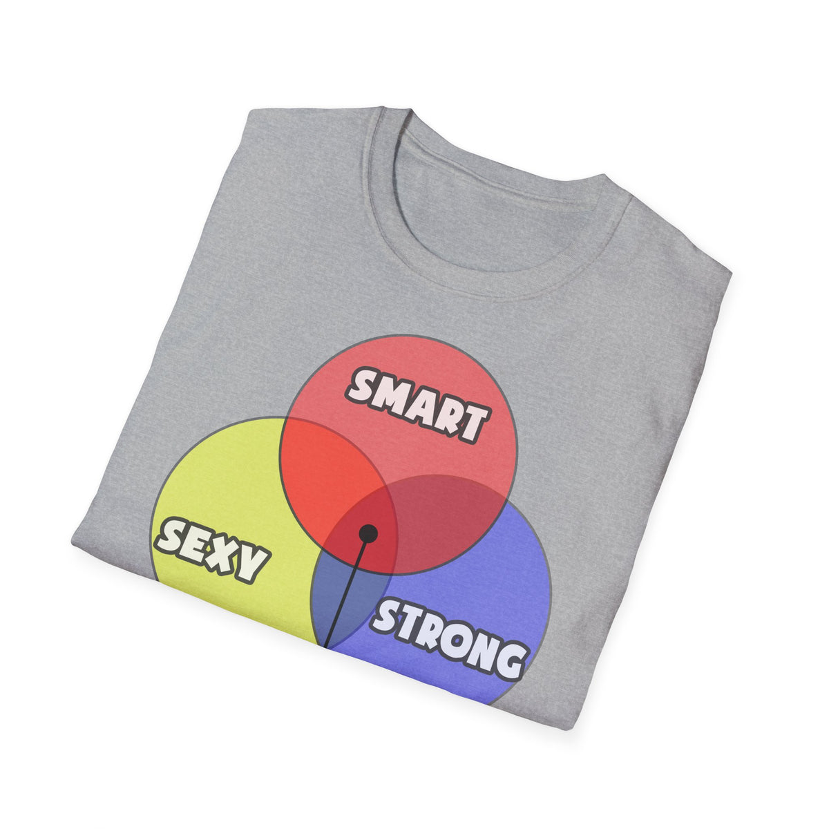 Venn Diagram .. Cardiovascular Technologists - Unisex Softstyle T-Shirt