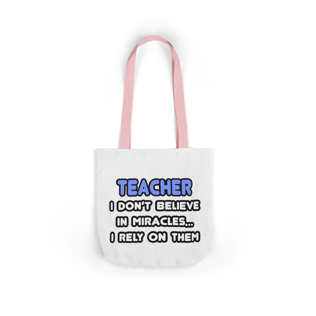 Miracles and Teachers - Canvas Tote Bag, 5-Color Straps