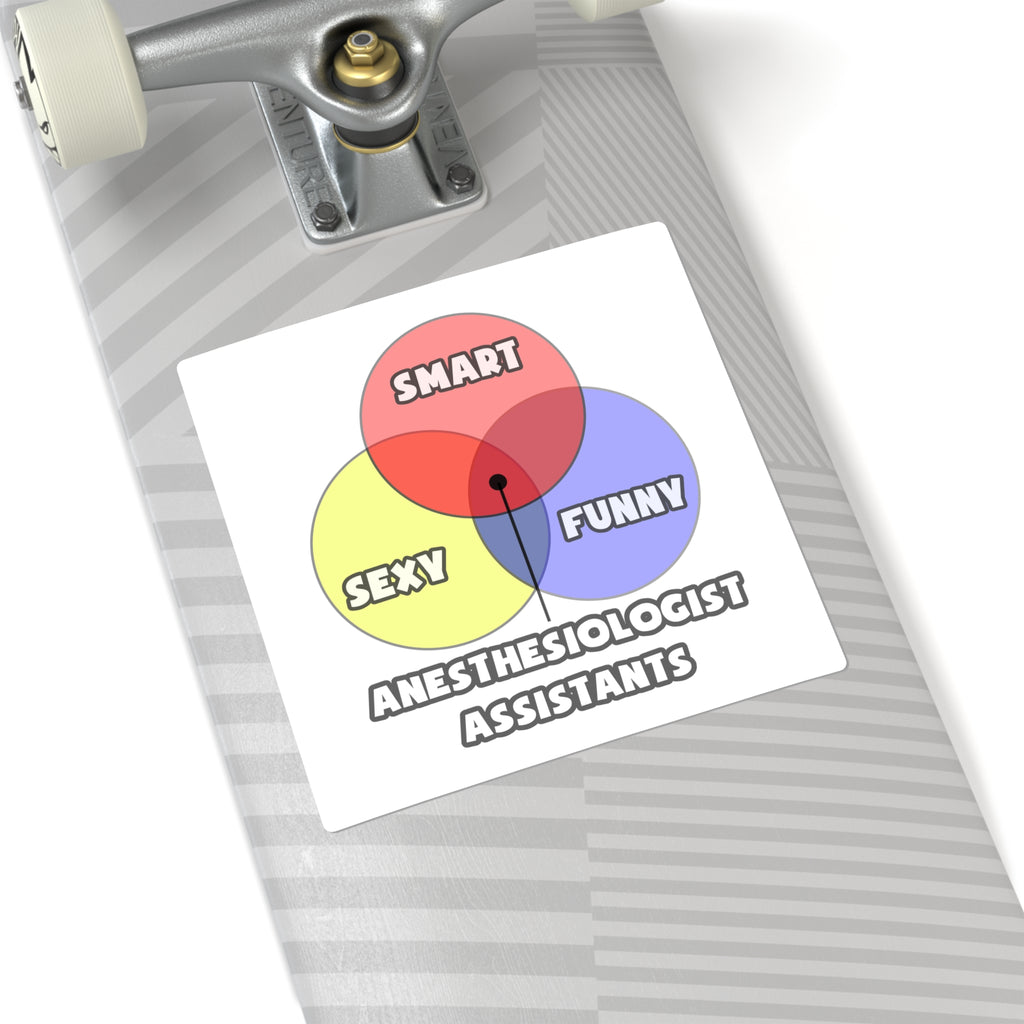 Venn Diagram .. Anesthesiologist Assistants - Square Stickers
