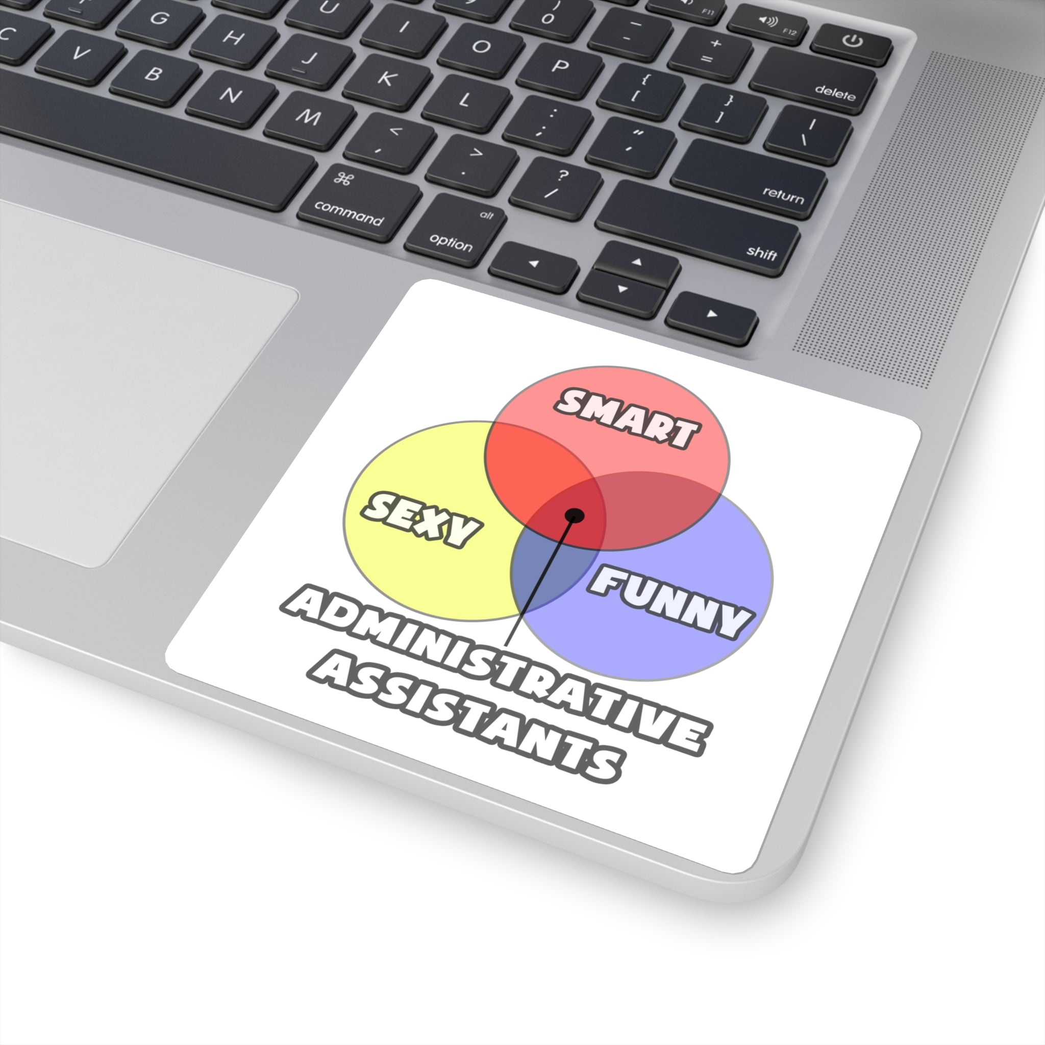 Venn Diagram .. Administrative Assistants - Square Stickers