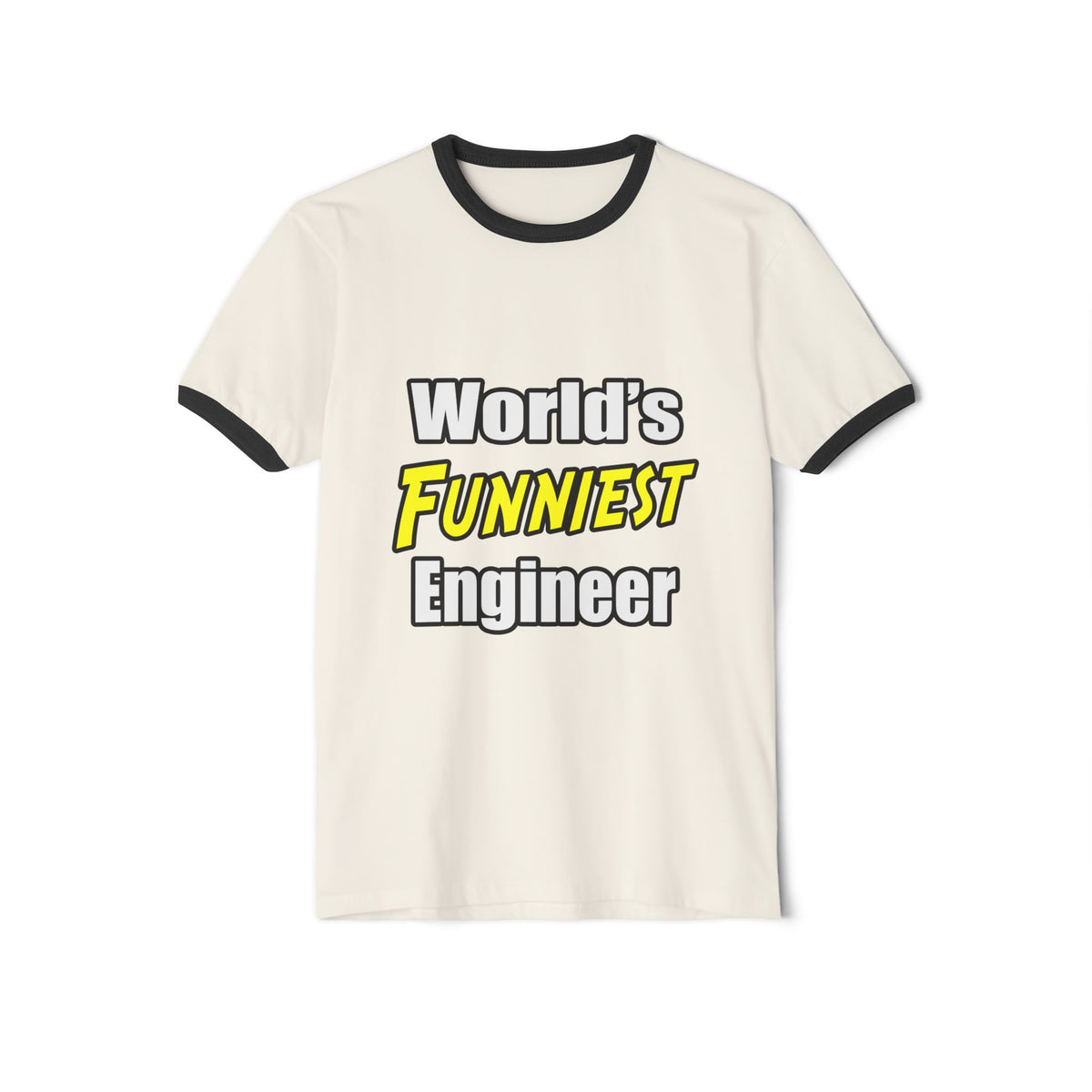 World's Funniest Engineer - Unisex Cotton Ringer T-Shirt