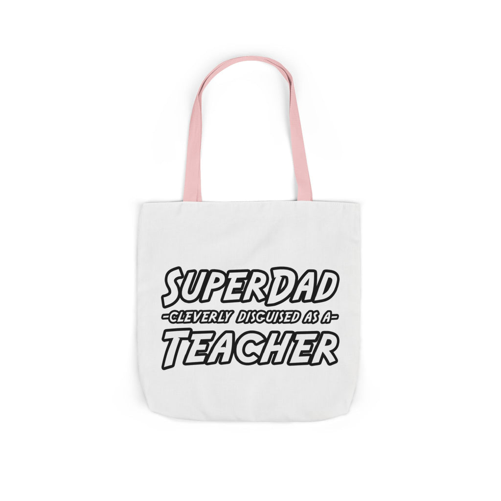 superdad dark teacher - Canvas Tote Bag, 5-Color Straps