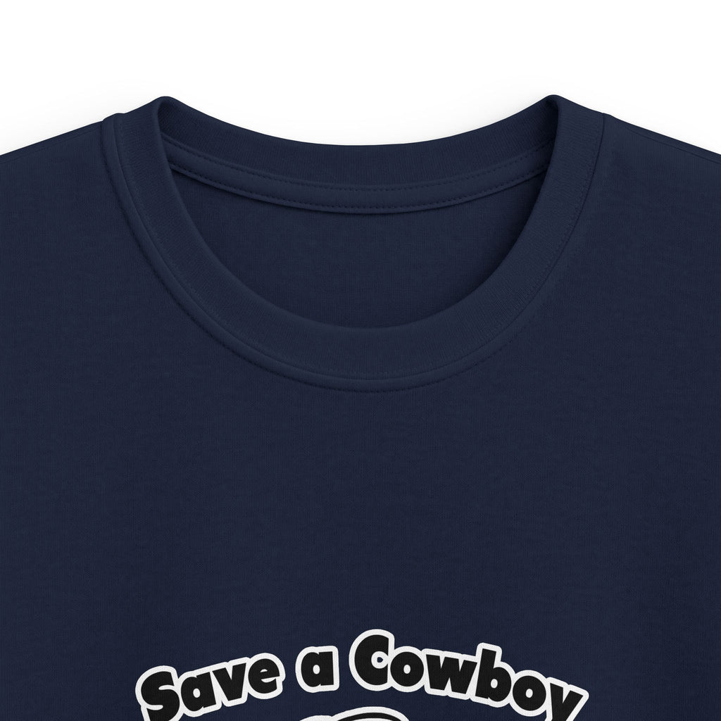 Save a Cowboy .... Ride a Bartender - Kids Softstyle Tee