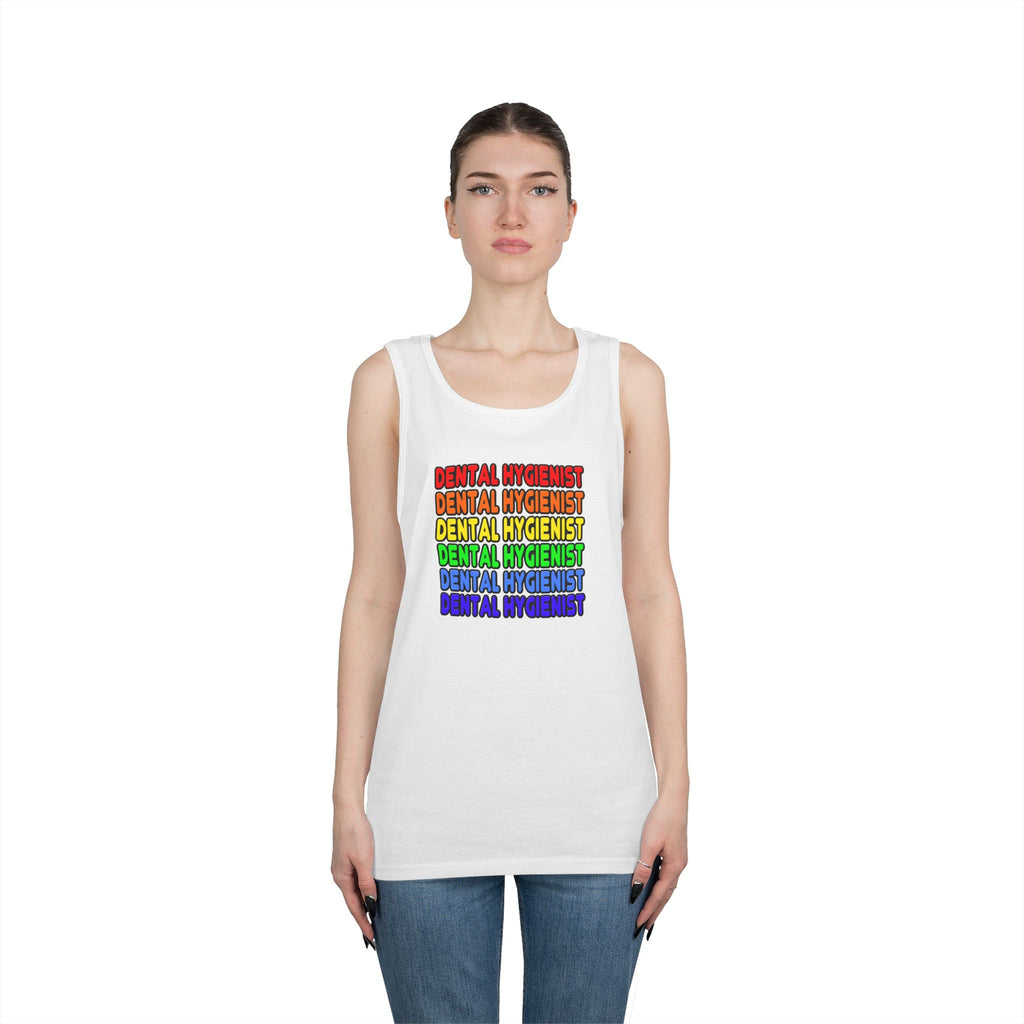 Rainbow Dental Hygienist - Unisex Heavy Cotton Tank Top