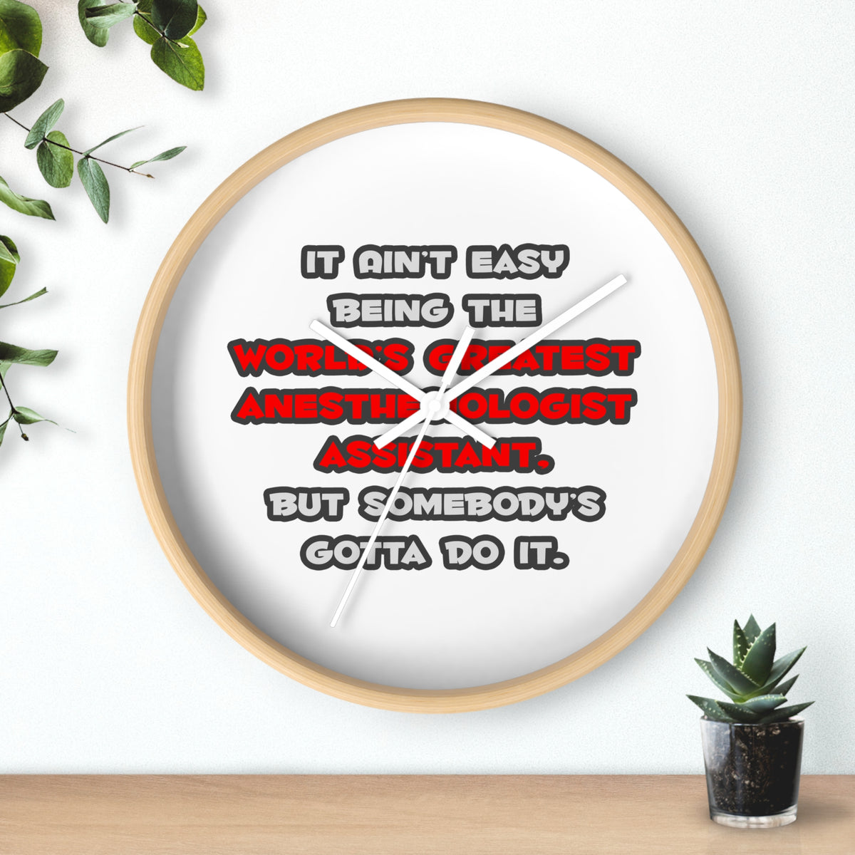 World's Greatest Anesthesiologist Asst Joke - Wall Clock