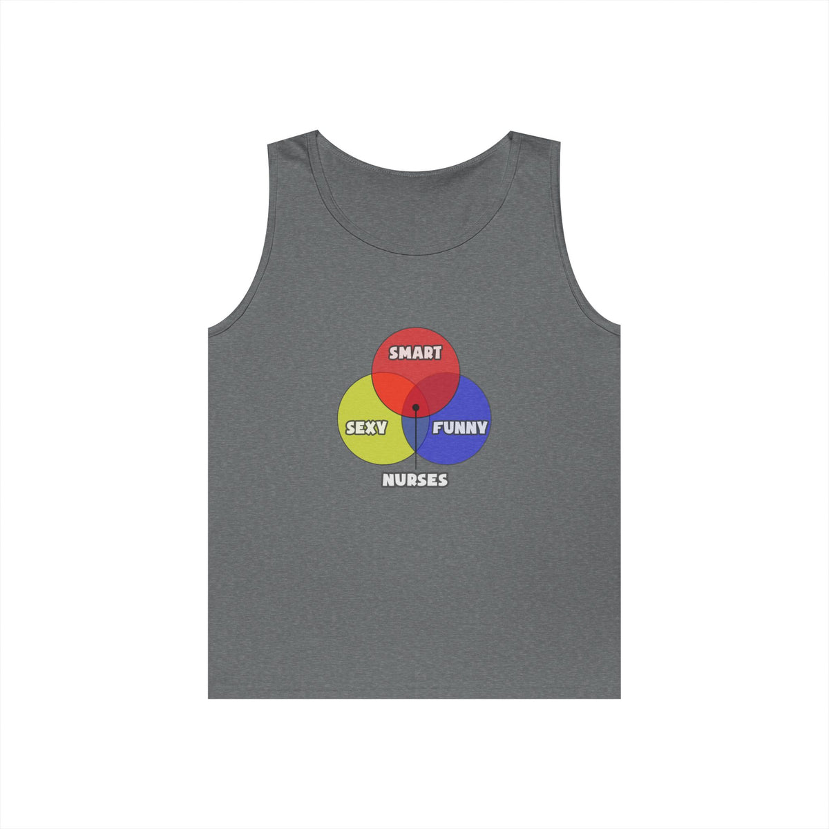 Venn Diagram .. Nurses - Unisex Heavy Cotton Tank Top