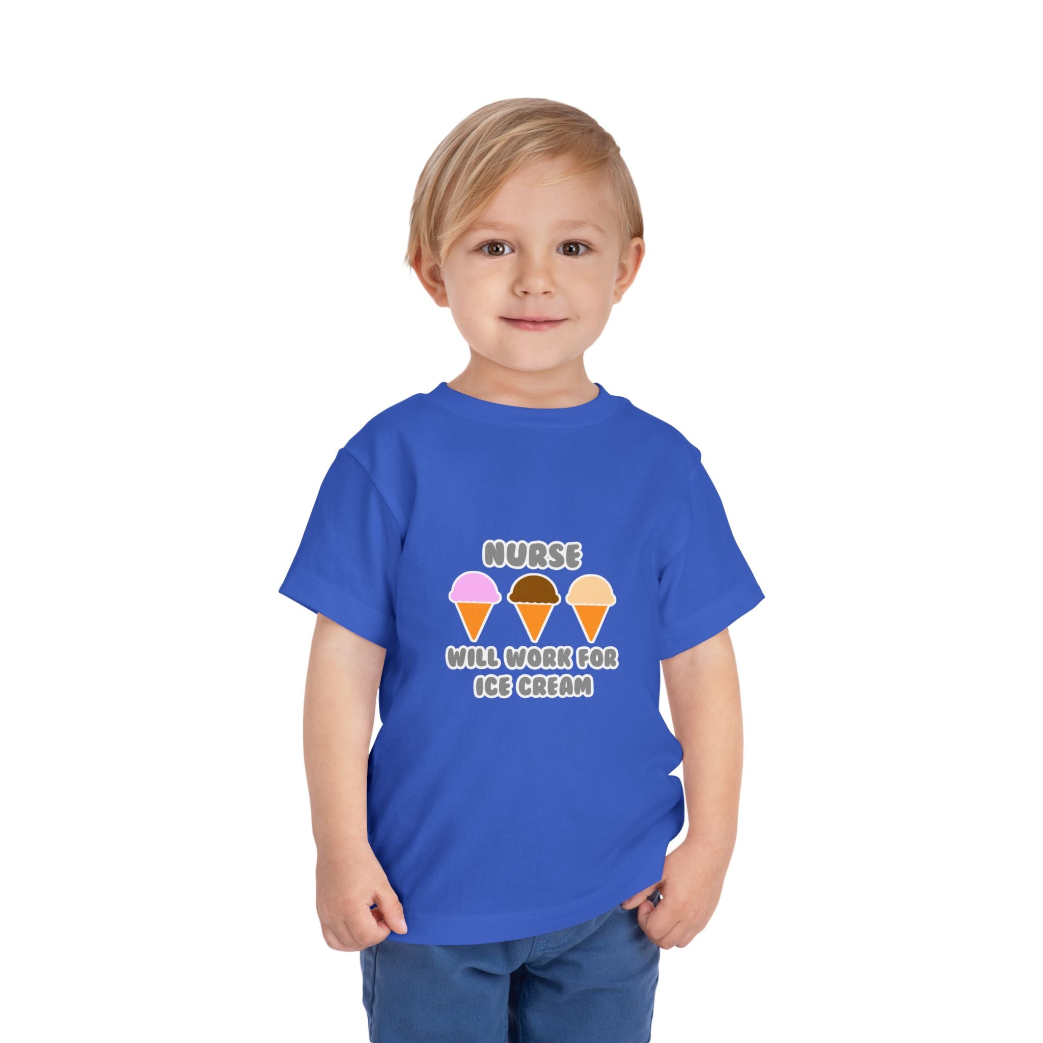 Nurse ... Will Work For Ice Cream - Toddler Short Sleeve Tee