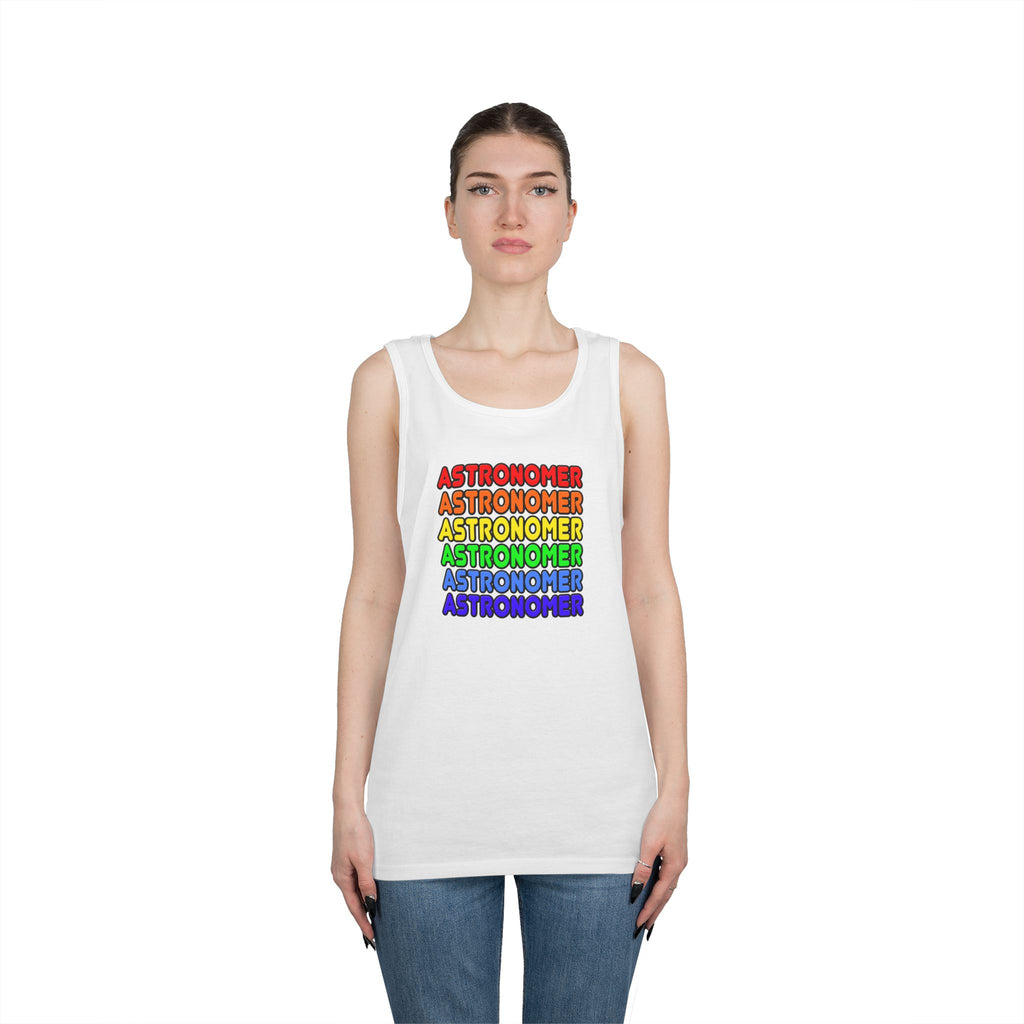 Rainbow Astronomer - Unisex Heavy Cotton Tank Top