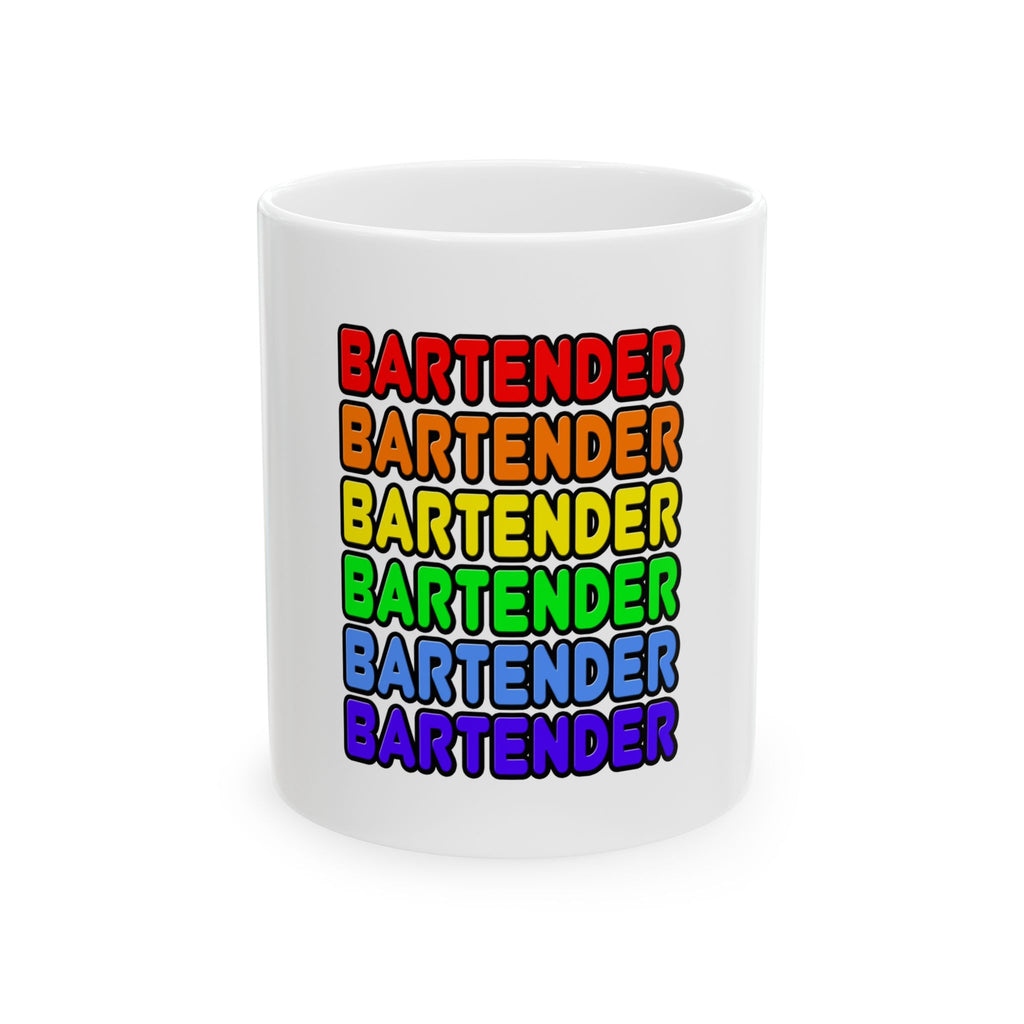 Rainbow Bartender - Ceramic Mug, (11oz, 15oz)