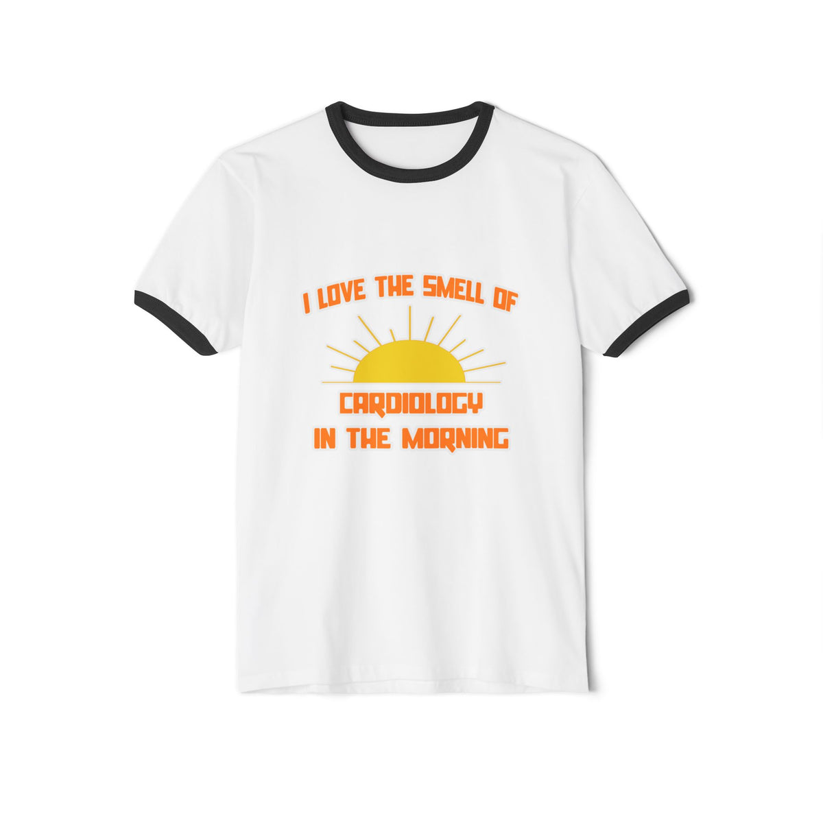Smell of Cardiology in the Morning - Unisex Cotton Ringer T-Shirt