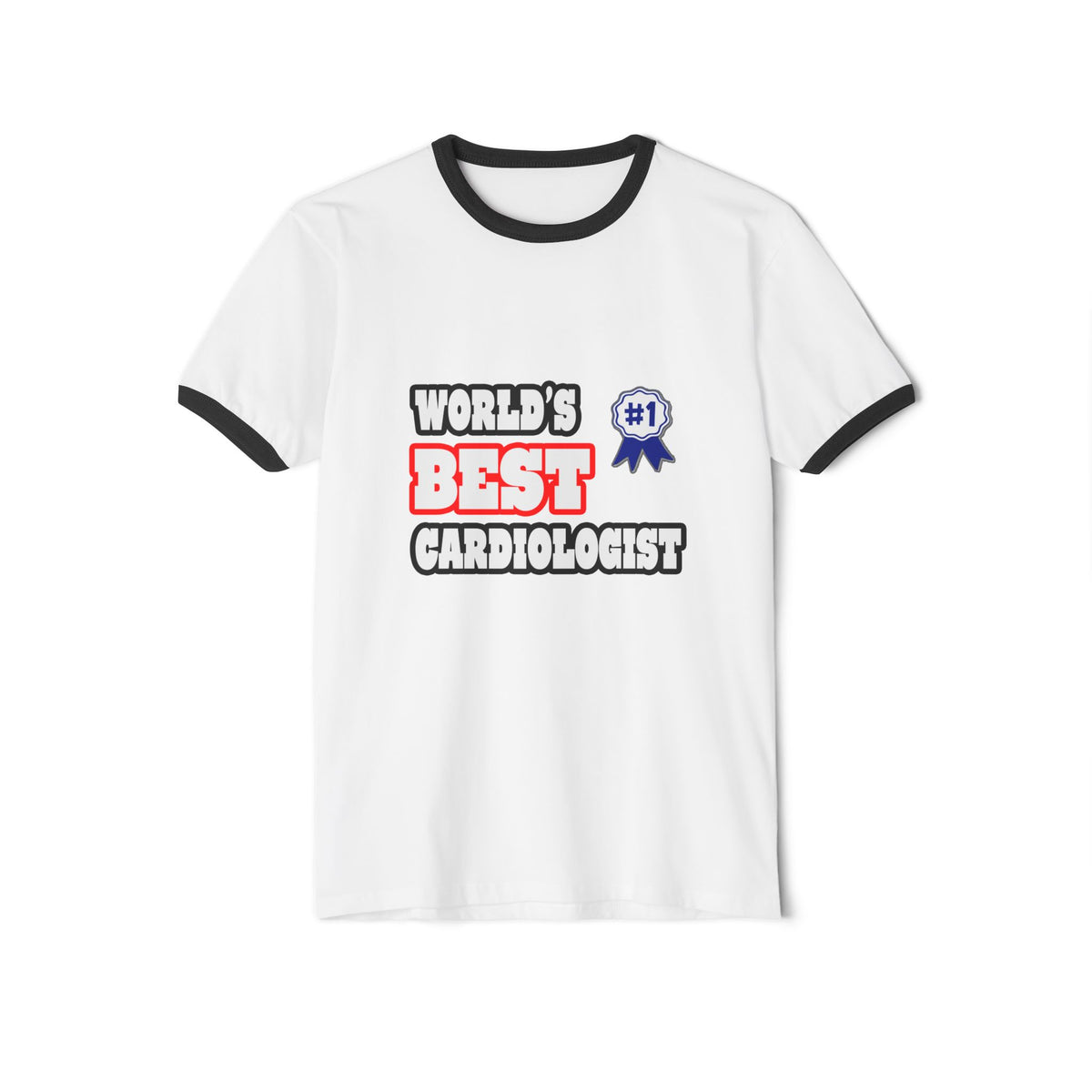 World's Best Cardiologist - Unisex Cotton Ringer T-Shirt