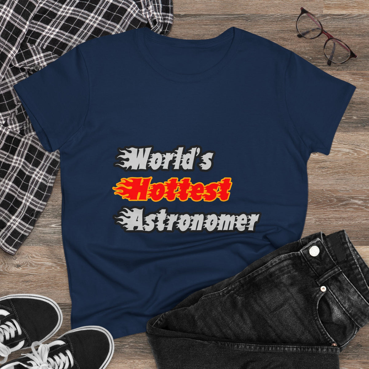 World's Hottest Astronomer - Women's Midweight Cotton Tee