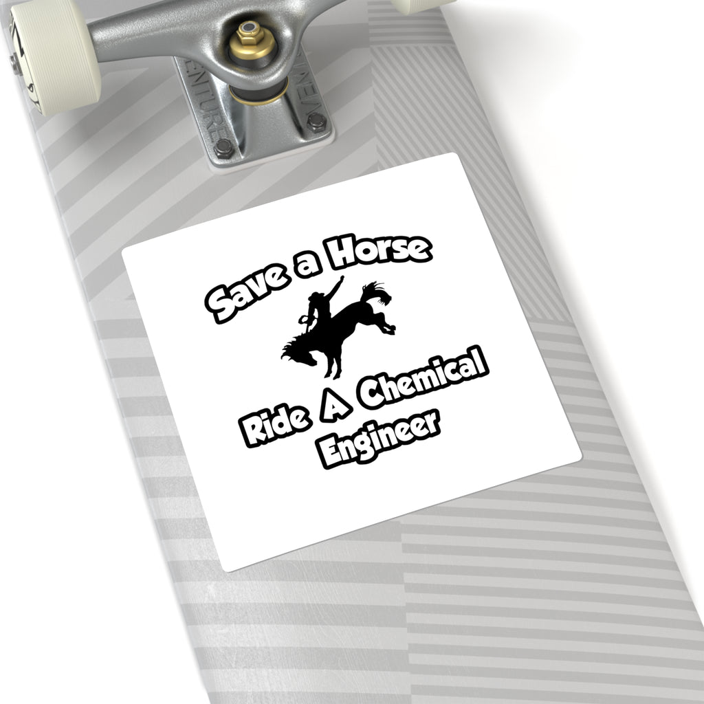 Save a Horse .. Ride a Chemical Engineer - Square Stickers
