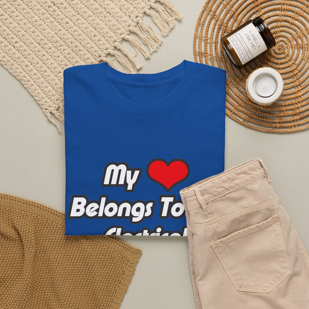 My Heart Belongs To An Electrical Engineer - Unisex Heavy Cotton Tee