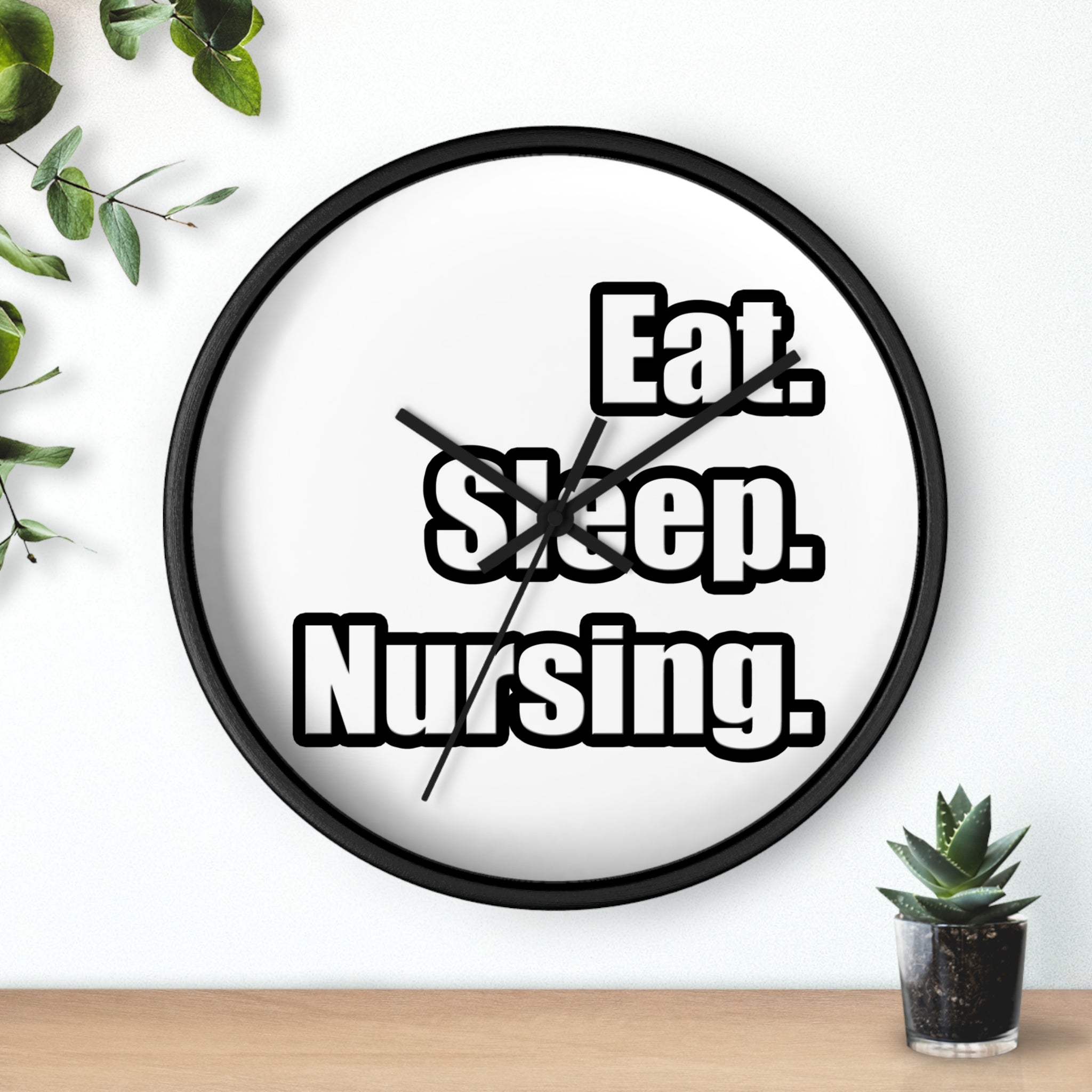 Eat. Sleep. Nursing. - Wall Clock
