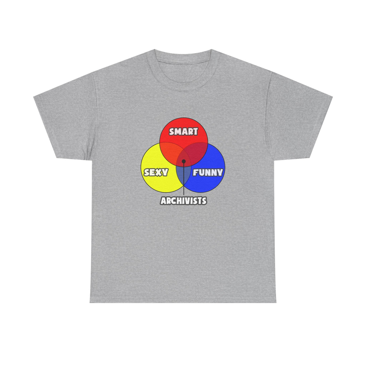 Venn Diagram .. Archivists - Unisex Heavy Cotton Tee