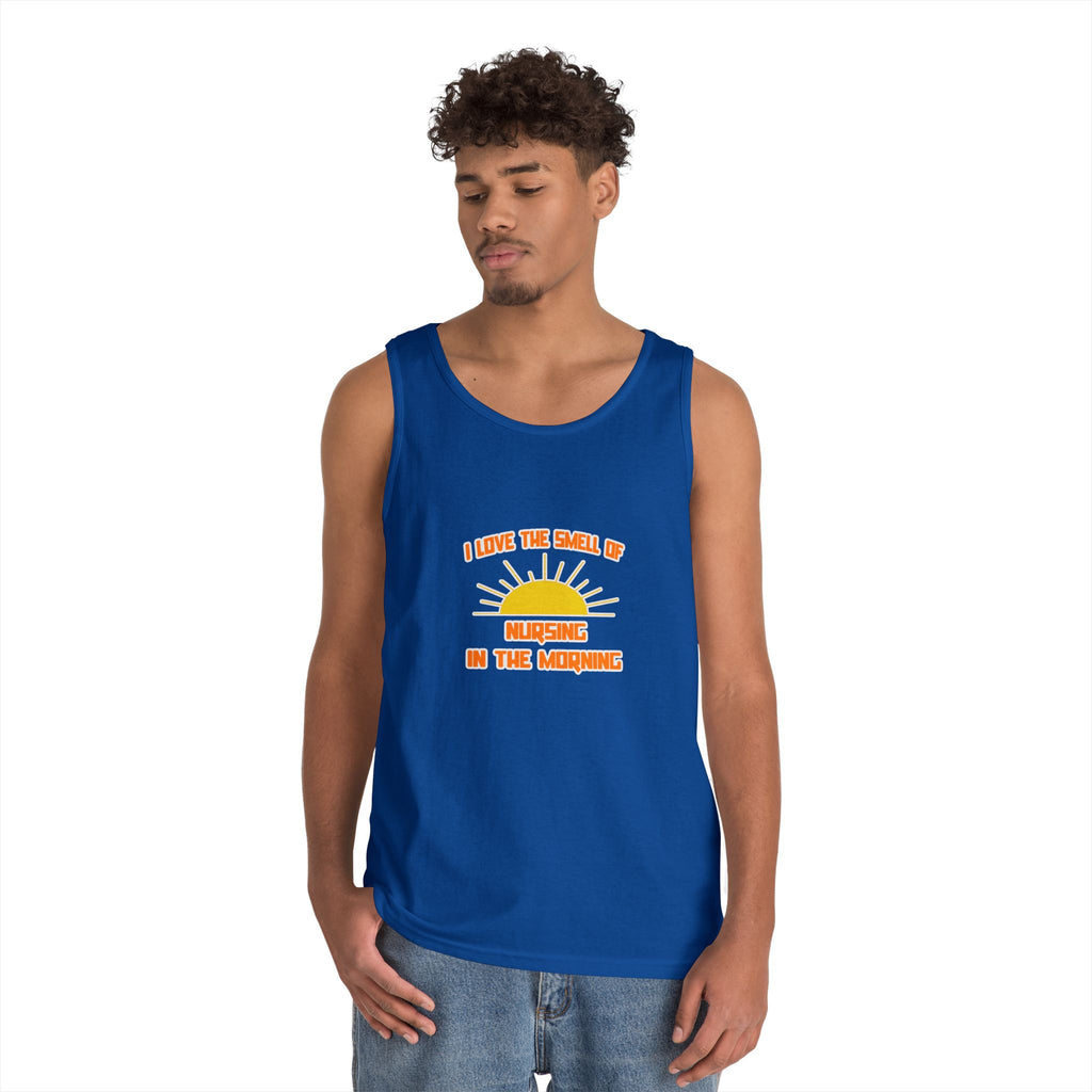 Smell of Nursing in the Morning - Unisex Heavy Cotton Tank Top