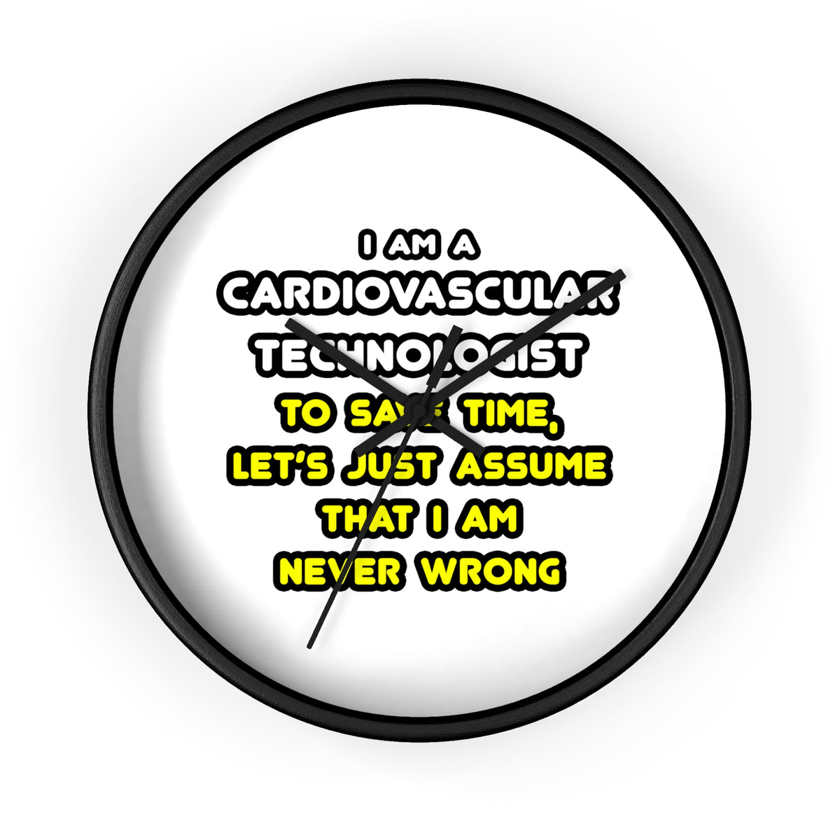 Funny Cardiovascular Technologist T Shirts - Wall Clock