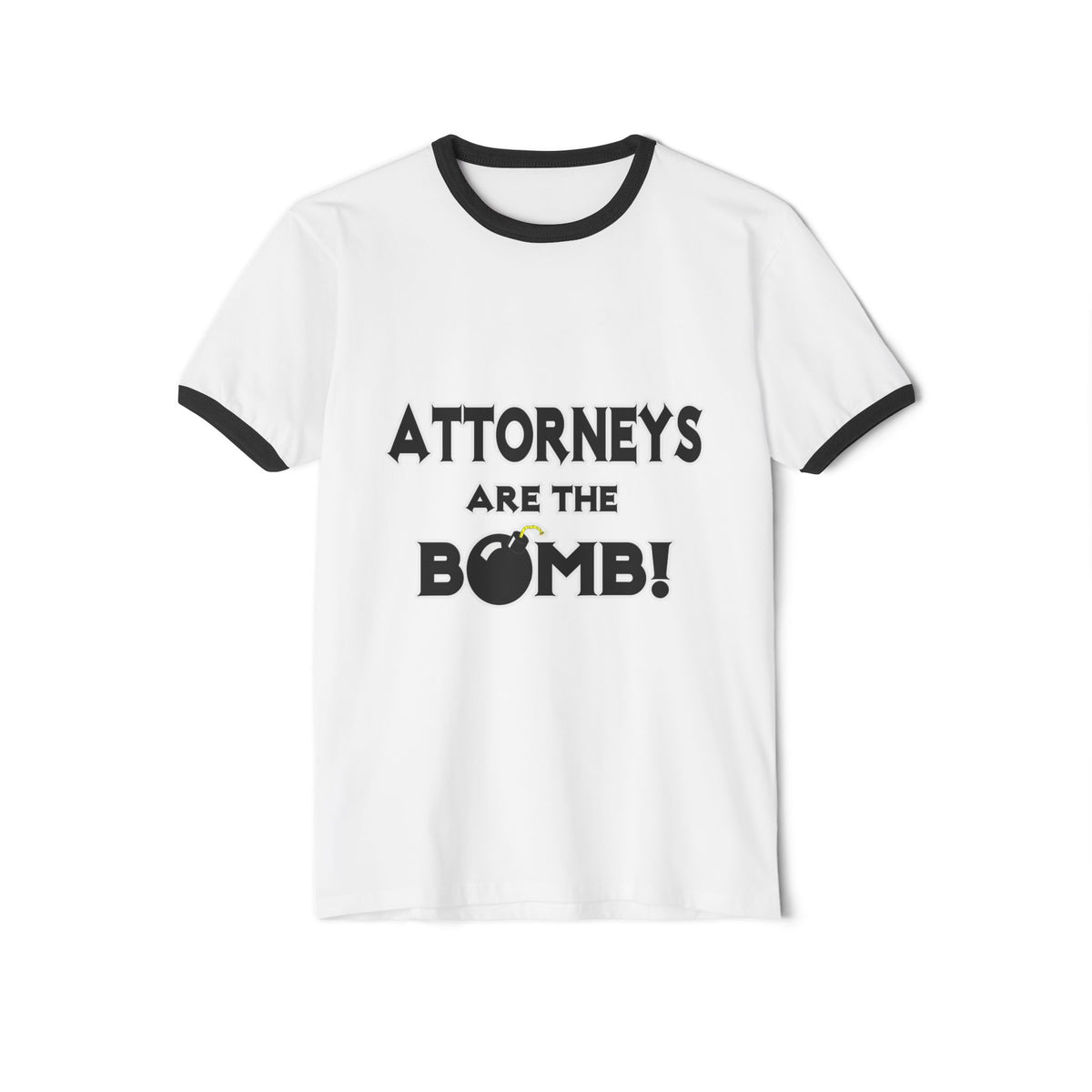 Attorneys Are The Bomb! - Unisex Cotton Ringer T-Shirt