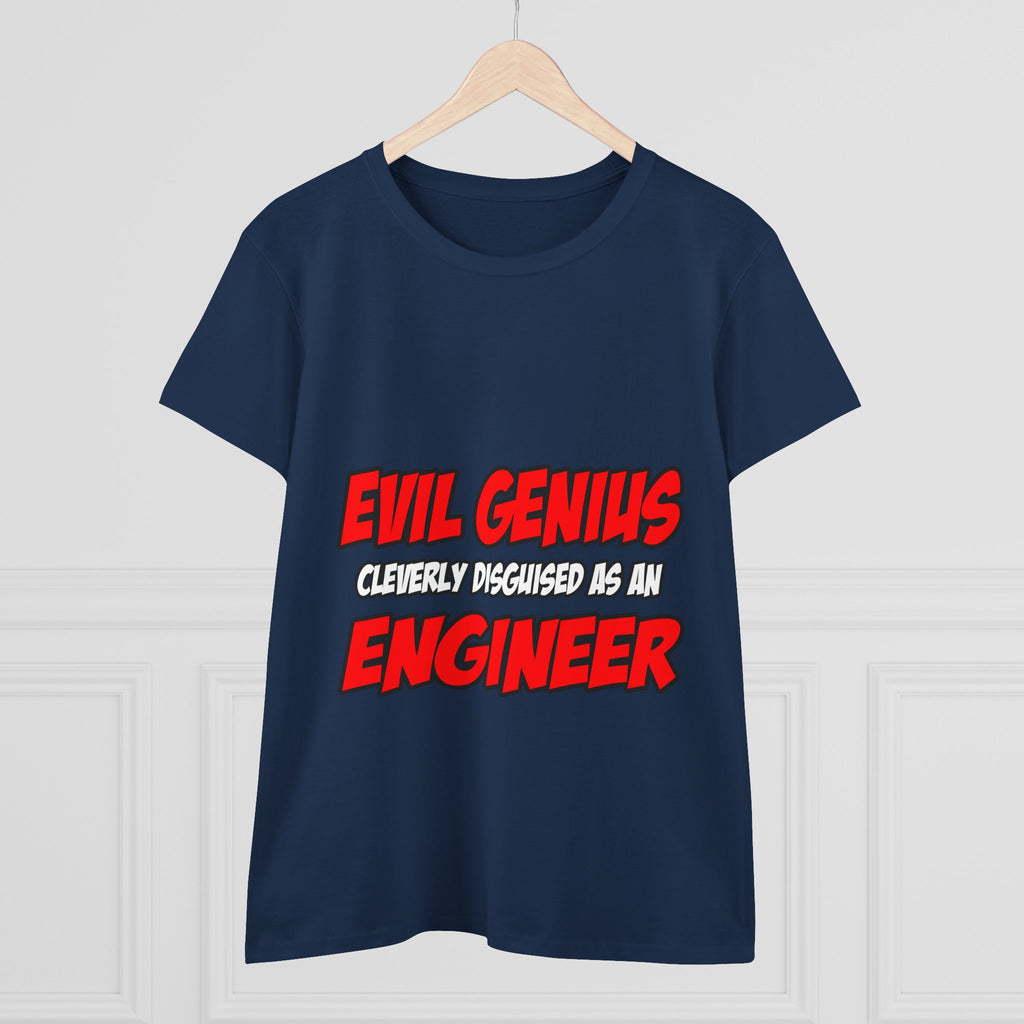 Evil Genius...Engineer - Women's Midweight Cotton Tee