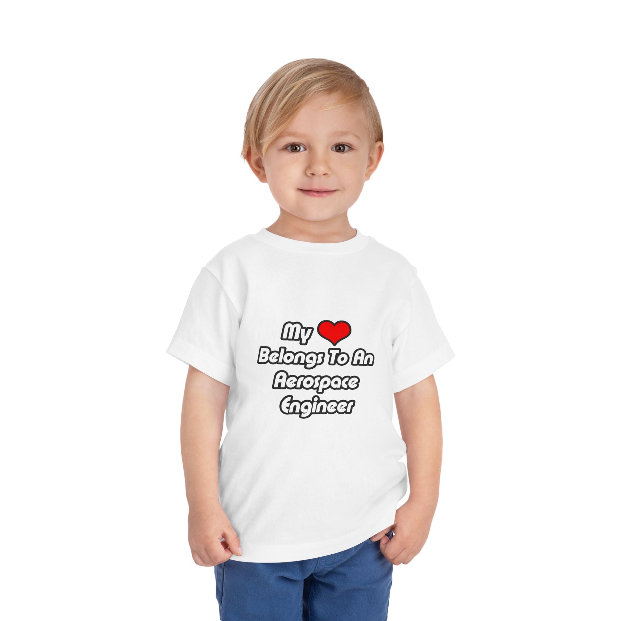 My Heart Belongs To An Aerospace Engineer - Toddler Short Sleeve Tee