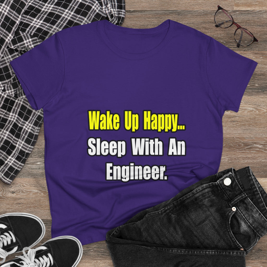 Sleep With Engineer - Women's Midweight Cotton Tee