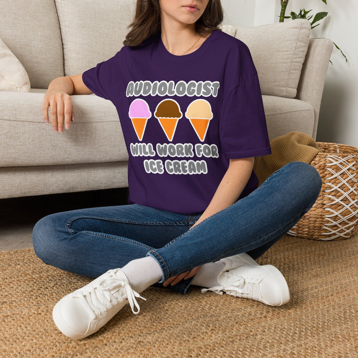 Audiologist ... Will Work For Ice Cream - Unisex Softstyle T-Shirt
