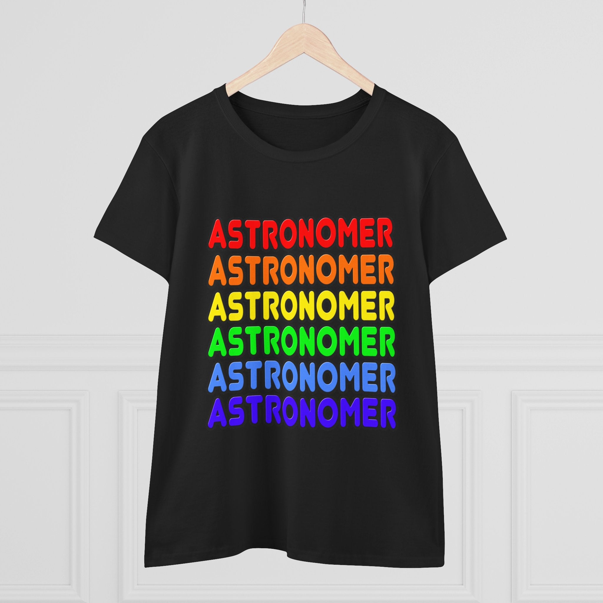 Rainbow Astronomer - Women's Midweight Cotton Tee