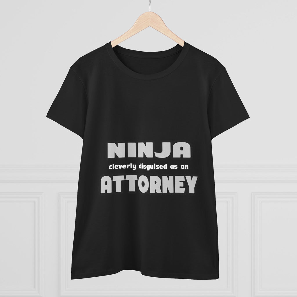 Ninja Cleverly Disguised As An Attorney - Women's Midweight Cotton Tee