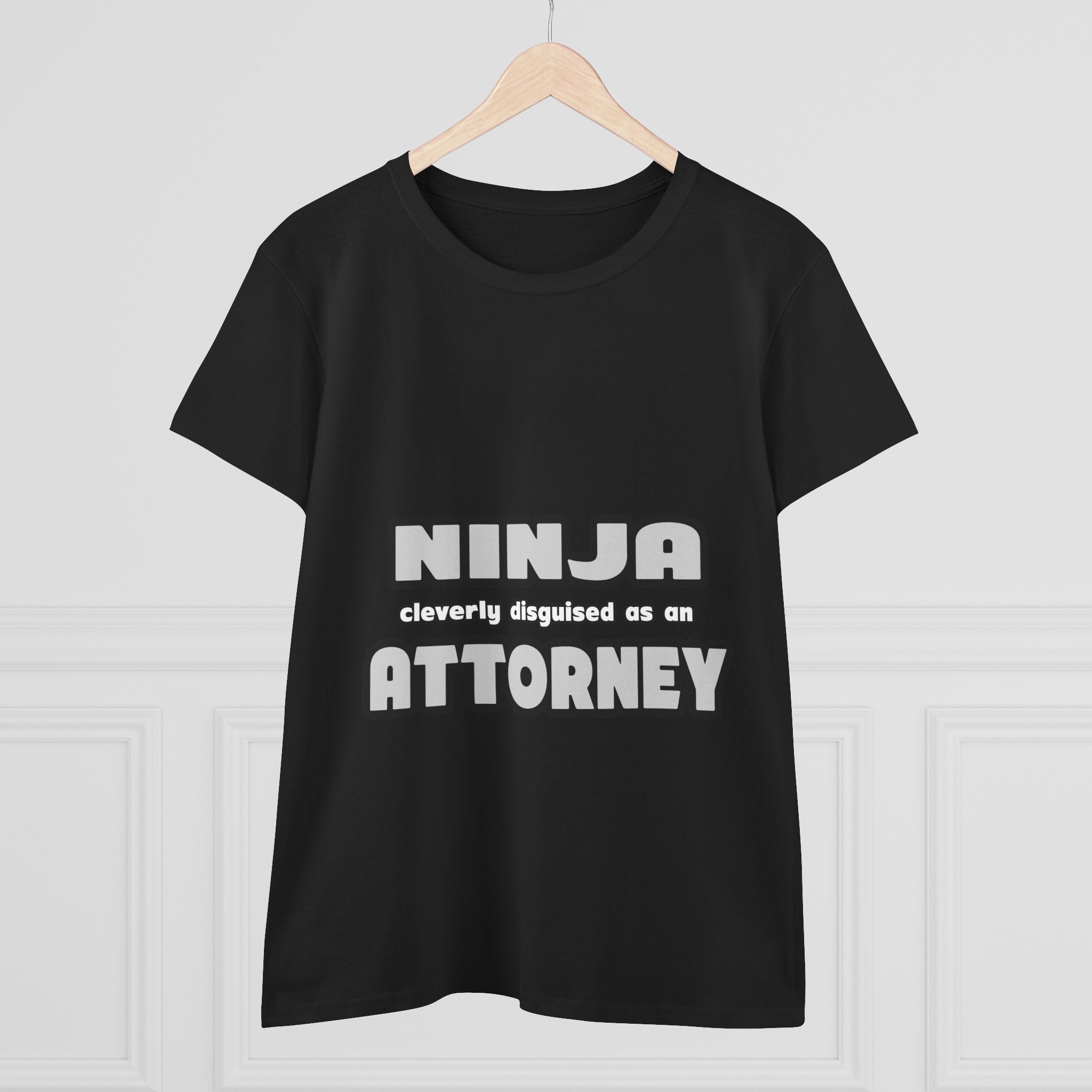 Ninja Cleverly Disguised As An Attorney - Women's Midweight Cotton Tee