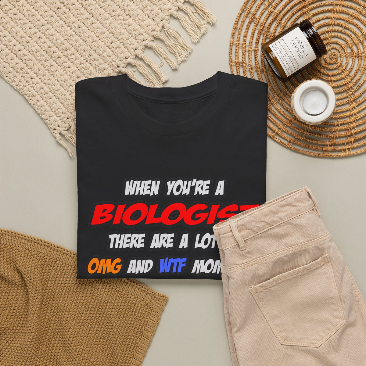Biologist .. OMG WTF LOL - Unisex Heavy Cotton Tee