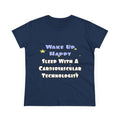 Wake Up Happy .. Sleep With Cardiovascular Tech - Women's Midweight Cotton Tee