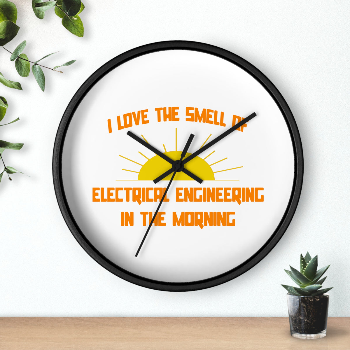 Smell of Electrical Engineering in the Morning - Wall Clock
