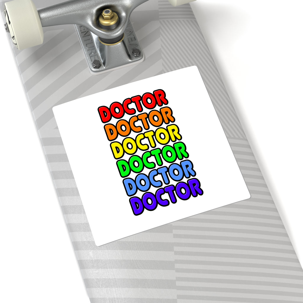Rainbow Doctor - Square Stickers